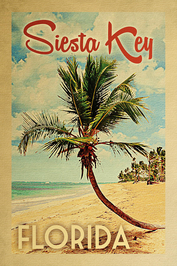 Summer Digital Art - Siesta Key Florida Palm Tree by Flo Karp