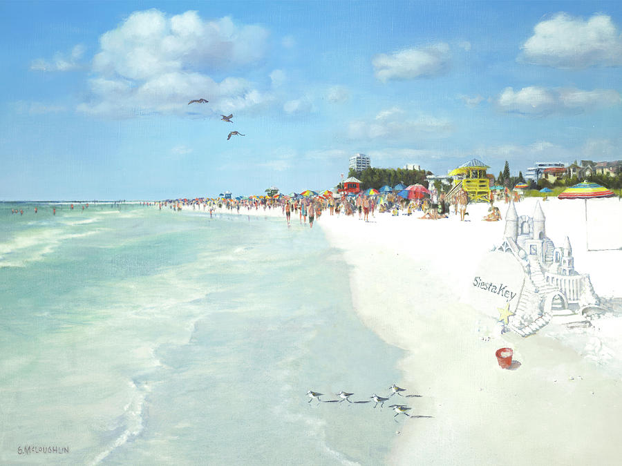 Siesta Key Public Beach with Sandcastle by Shawn McLoughlin Siesta Key Public Beach with Sandcastle by Shawn McLoughlin