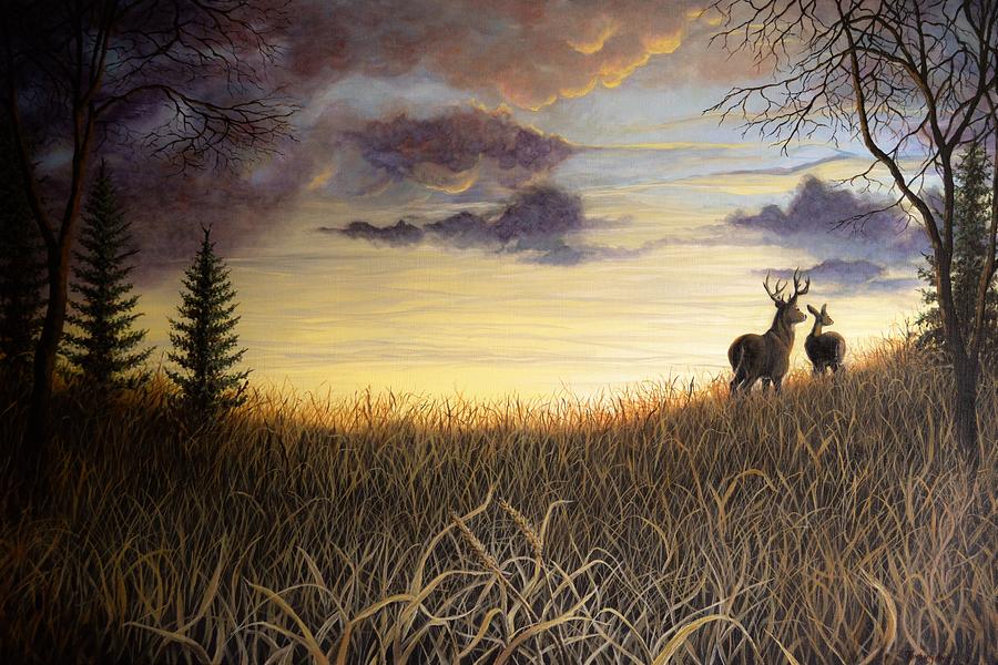 Deer Painting - Sigh Seven by Kimberly Benedict