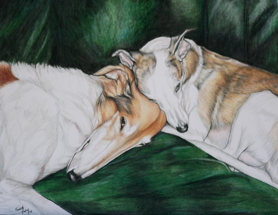 Sighthound Comfort Painting by Charlotte Yealey