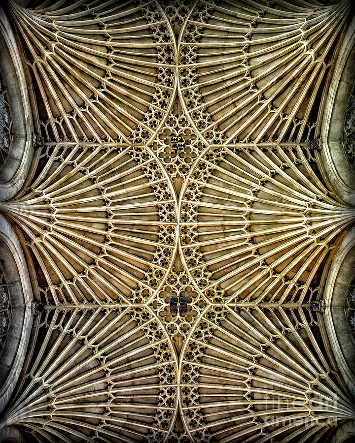 Sights in England - Church Ceiling Photograph by Walt Foegelle
