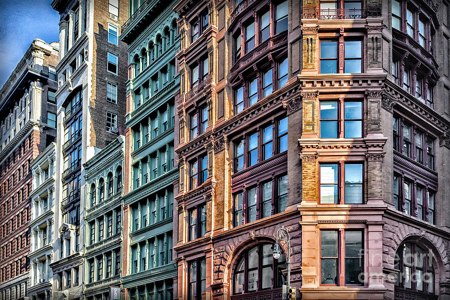 Sights in New York City - Colorful Buildings Photograph by Walt Foegelle