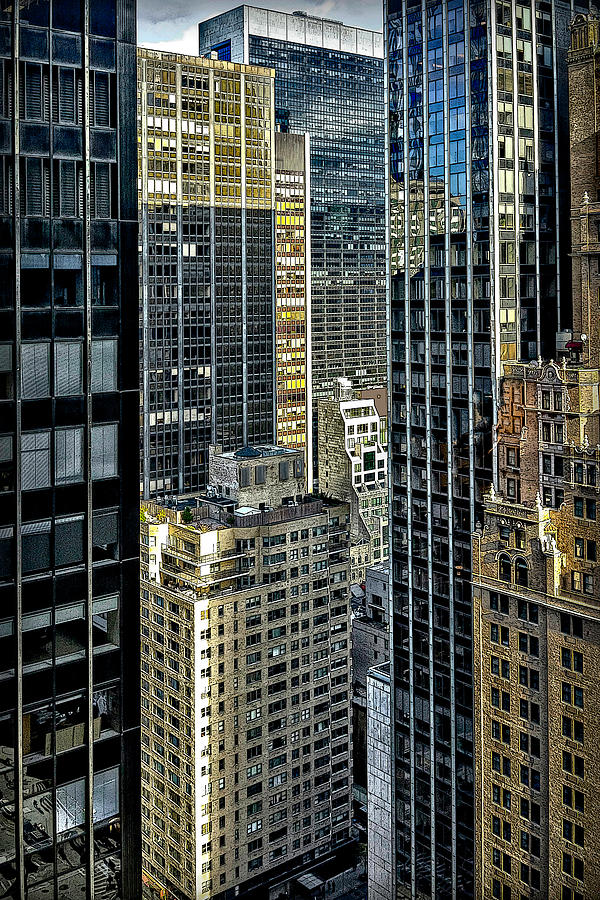 Sights in New York City - Skyscrapers Shot From Skyscraper Photograph by Walt Foegelle