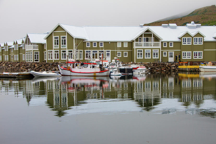 Boat Photograph - Siglufjorodur Fishing Village, Iceland by Venetia Featherstone-Witty