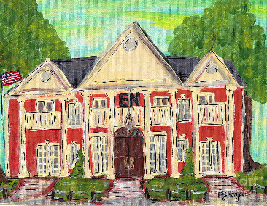 Greek Painting - Sigma Nu House at Ole Miss by Tay Morgan