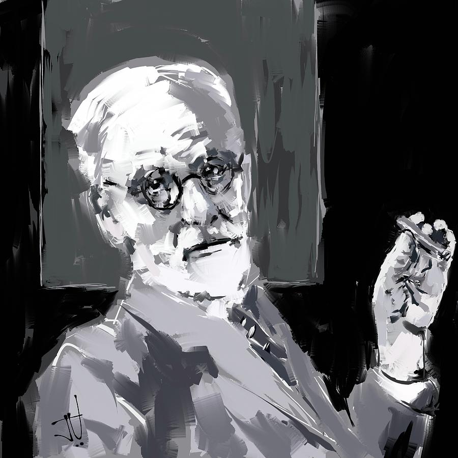 Sigmund Freud Digital Art by Jim Vance