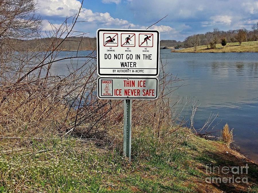 Sign Photograph - Sign at Little Seneca Lake boat launch by Ben Schumin