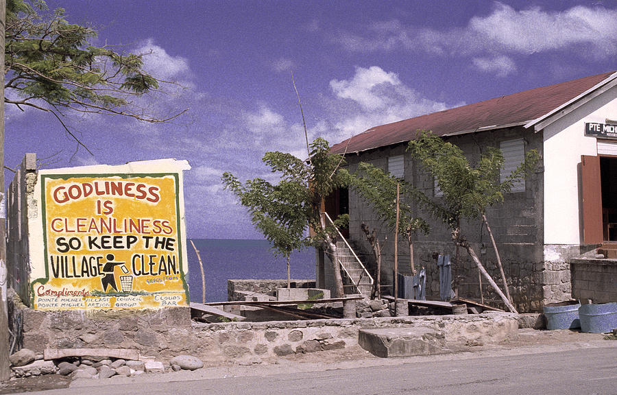 Sign In Dominica Photograph by Richard Nickson Sign In Dominica Photograph by Richard Nickson