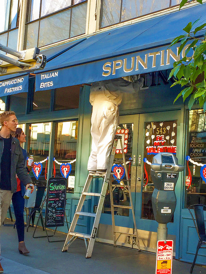 Sign Painter at Spuntino Photograph by Bonnie Follett