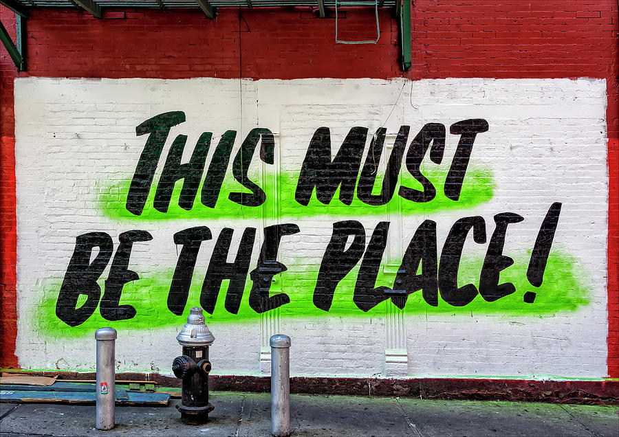 Sign - This Must Be The Place Chinatown NYC Photograph by Robert Ullmann