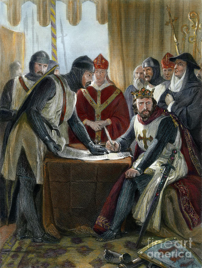 Signing Magna Carta, 1215 Drawing by Granger