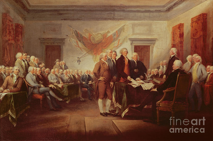 Signing Painting - Signing the Declaration of Independence by John Trumbull