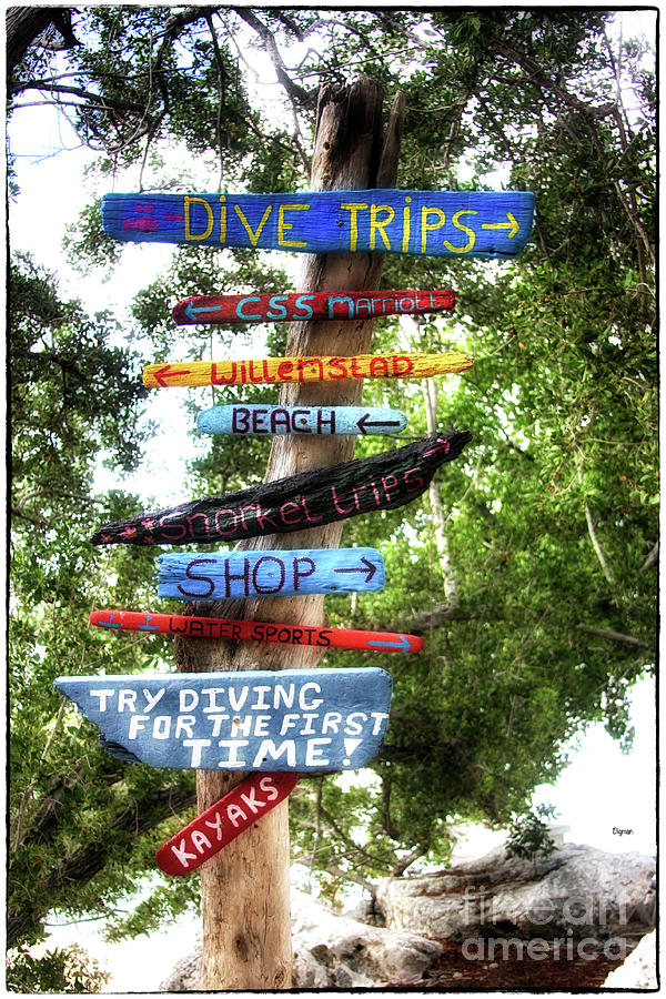 Signs Photograph - Signs To Water by Steven Digman Signs Photograph - Signs To Water by Steven Digman