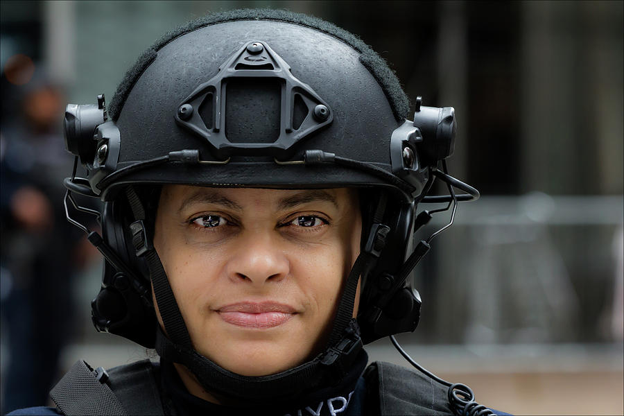 Sikh Day NYC 2017 Female Anti Terrorist Police Officer Photograph by Robert Ullmann