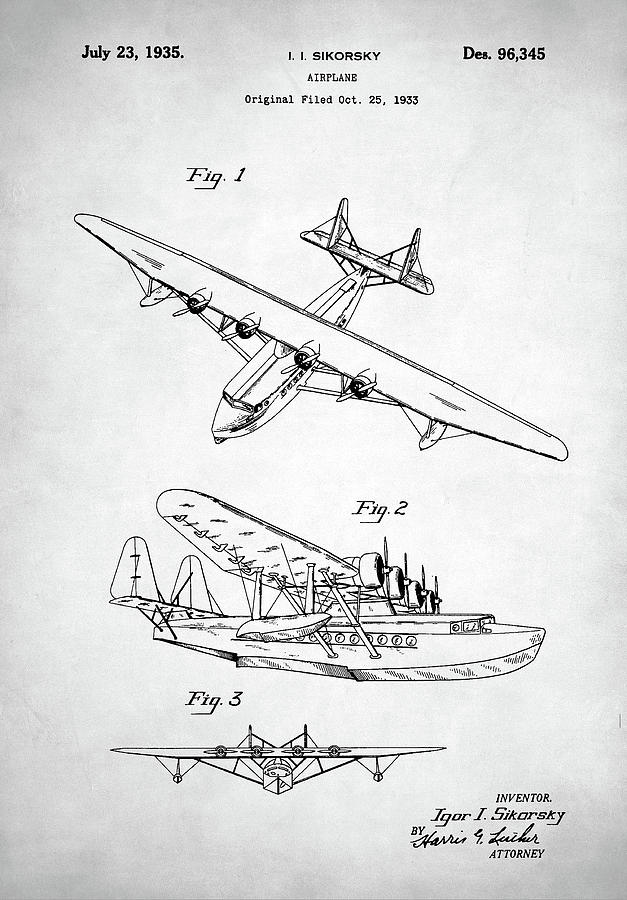 Sikorsky Seaplane Patent Digital Art by Zapista OU | Fine Art America