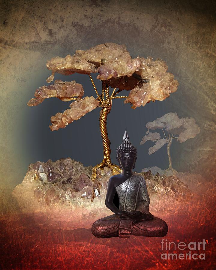 Buddha Digital Art - SILENCE -b- by Issa Bild