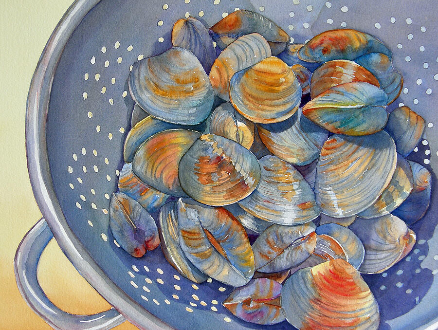 Clams Painting - Silence of the Clams by Judy Mercer