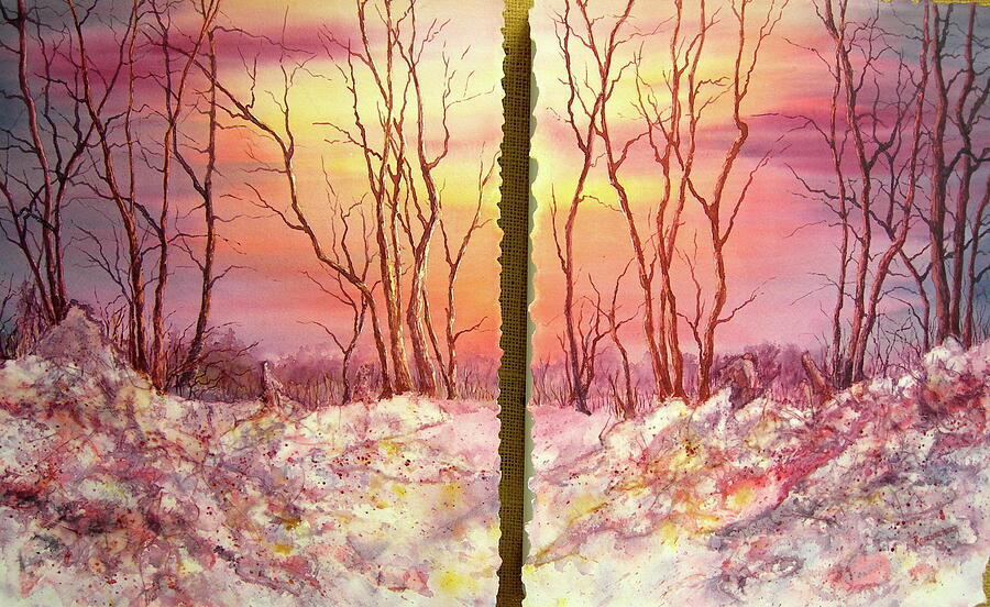 Tree Painting - Silent As Light by Carolyn Rosenberger
