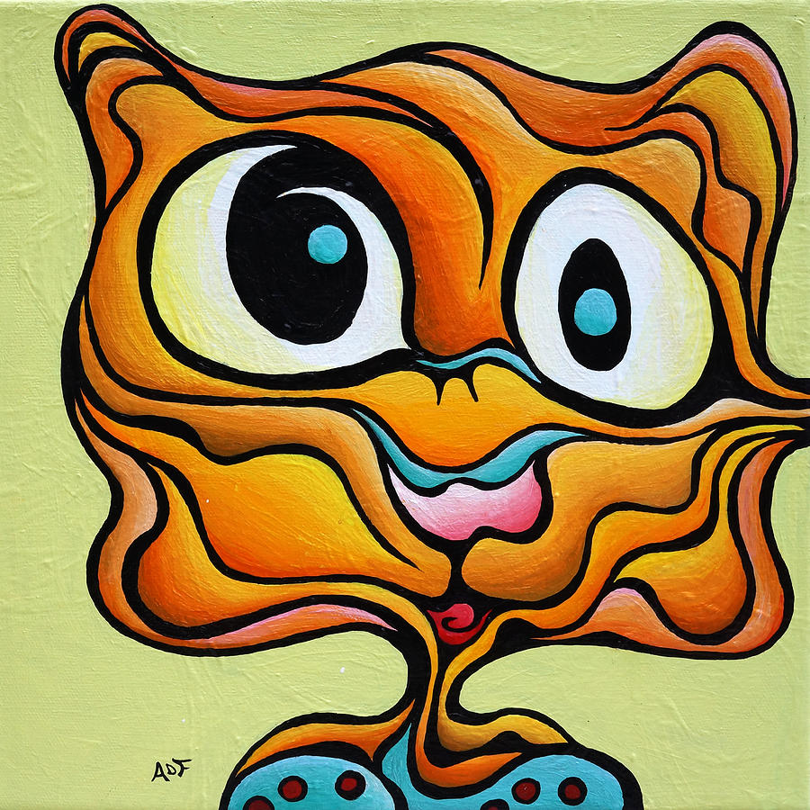 Tiger Painting - Silent Bob by Amy Ferrari