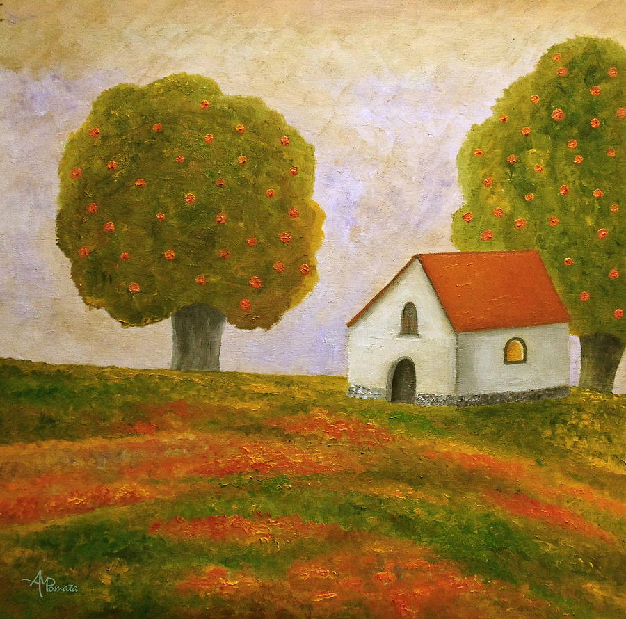 Spring Painting - Silent Evening by Angeles M Pomata