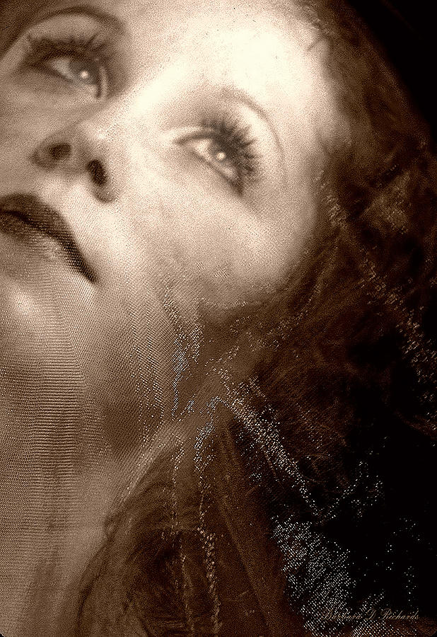 Vintage Photograph - Silent Film Siren by Barbara D Richards