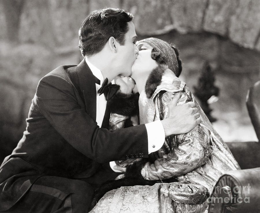 Silent Film Still: Kissing Photograph by Granger