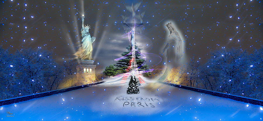 Silent night  a Kiss from Paris and Back Photograph by Glenn Feron