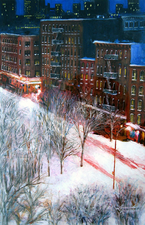 Silent Night NYC Painting by Leonardo Ruggieri