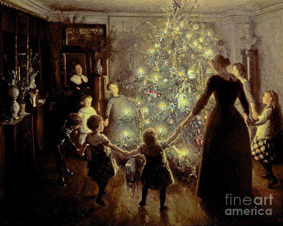 Christmas Painting - Silent Night by Viggo Johansen