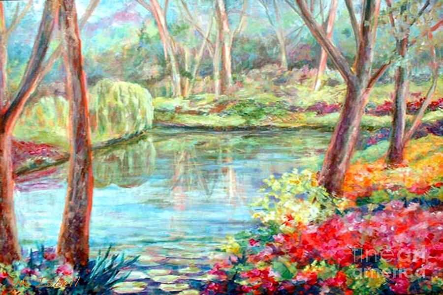 Silent Pond Painting by Nancy Isbell