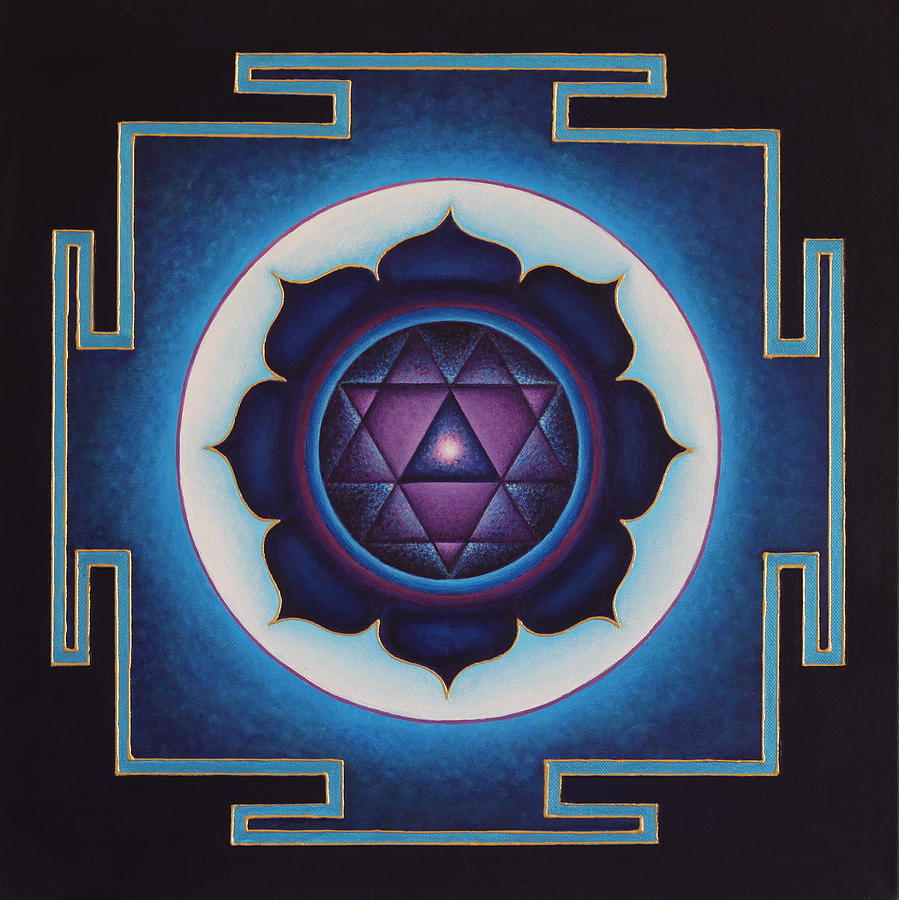 Mandala Painting - Silent revelation by Erik Grind