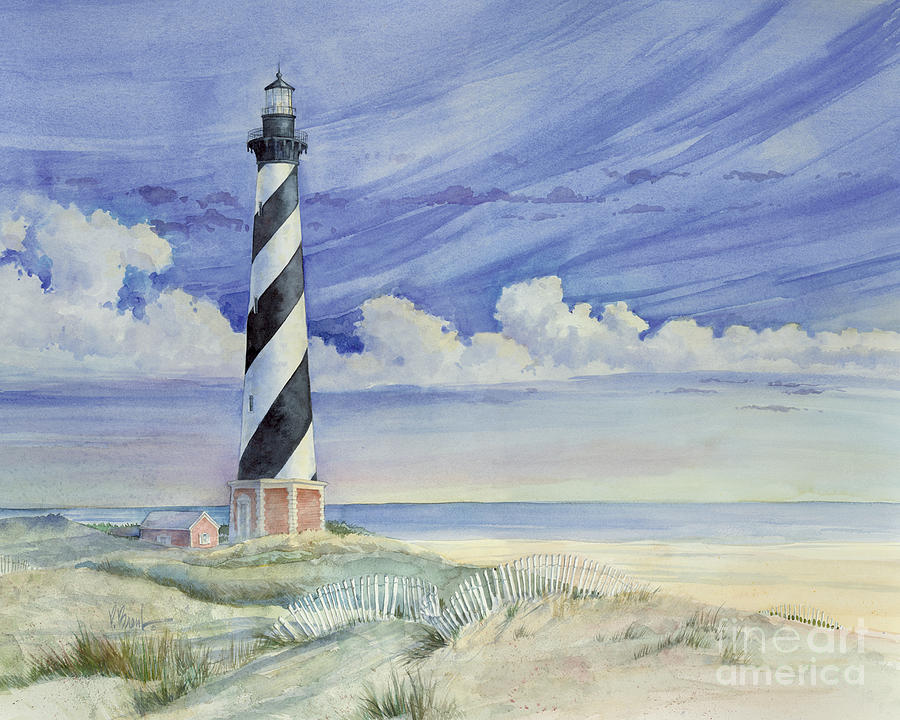 Lighthouse Painting - Silent Sentinel by Paul Brent