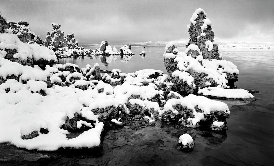 Silent Snow Scene - Mono Lake, California Photograph by Steve Ellison