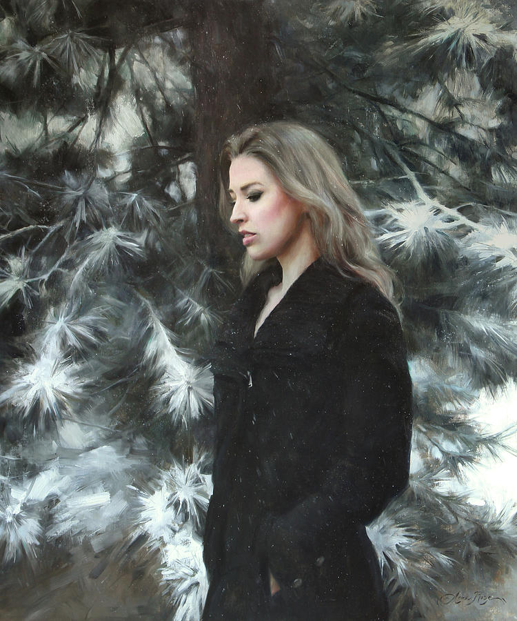Winter Painting - Silent Snowfall by Anna Rose Bain