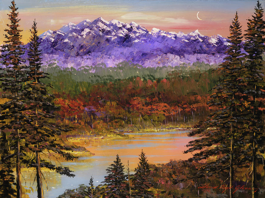Mountain Painting - Silent Vision by David Lloyd Glover