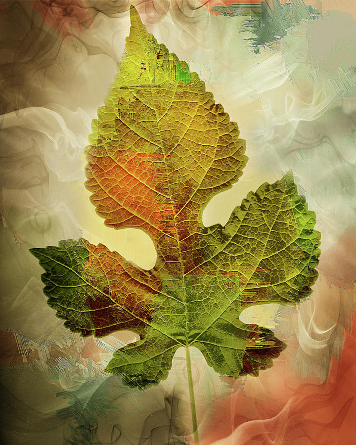 Fall Mixed Media - Silently Fall The Autumn Leaves-Colorful Contemporary Art by Georgiana Romanovna
