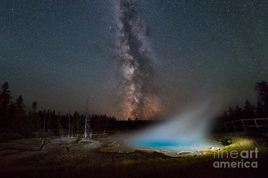 Yellowstone National Park Photograph - Silex Spring Milky Way  by Michael Ver Sprill