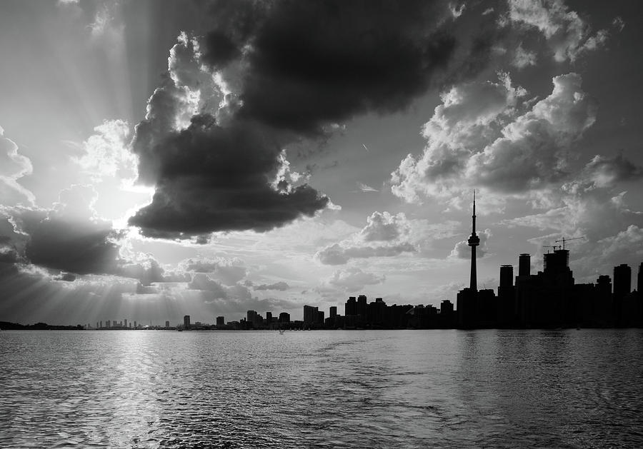 City Photograph - Silhouette CN Tower by Nick Mares