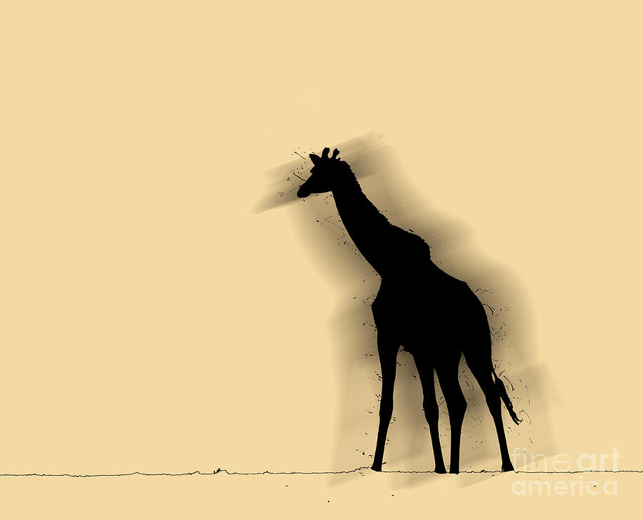 Silhouette of a giraffe  Photograph by Humourous Quotes