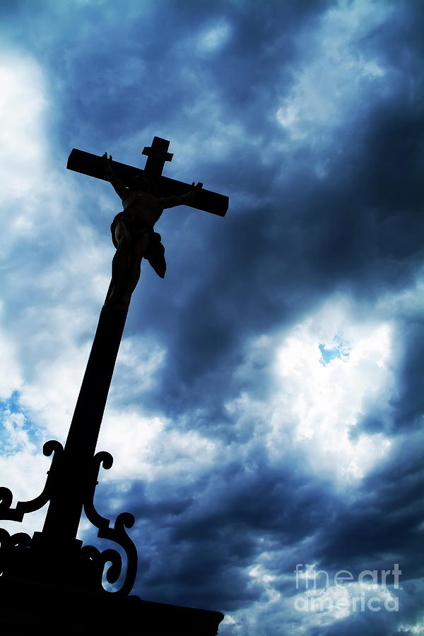 Silhouette Of Crucifix Photograph By Sami Sarkis Fine Art America