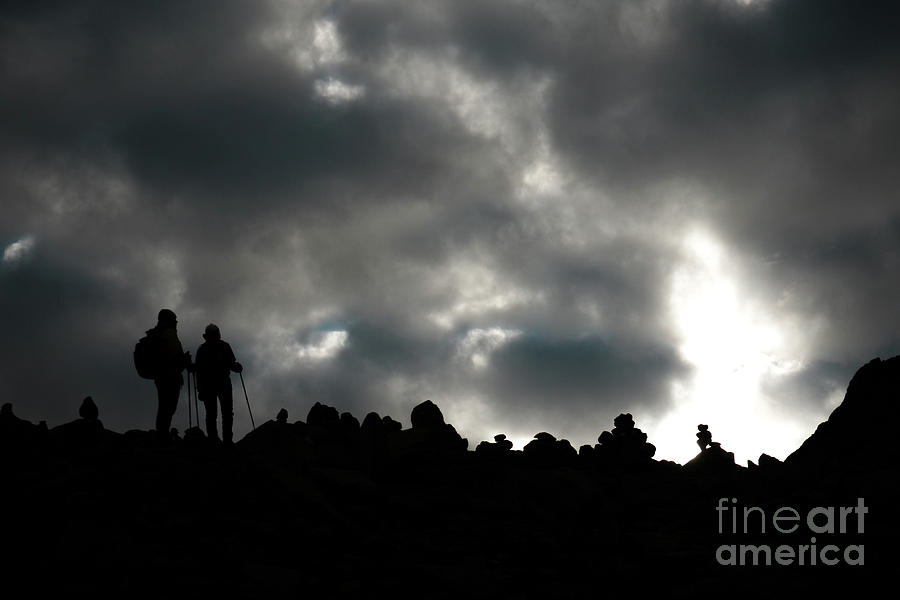 Silhouette of Man on the pass Himalayas Yantra.lv Photograph by Raimond Klavins