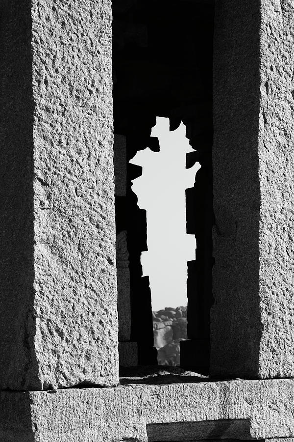 Silhouette of Pillars, Hampi, 2017 Photograph by Hitendra SINKAR