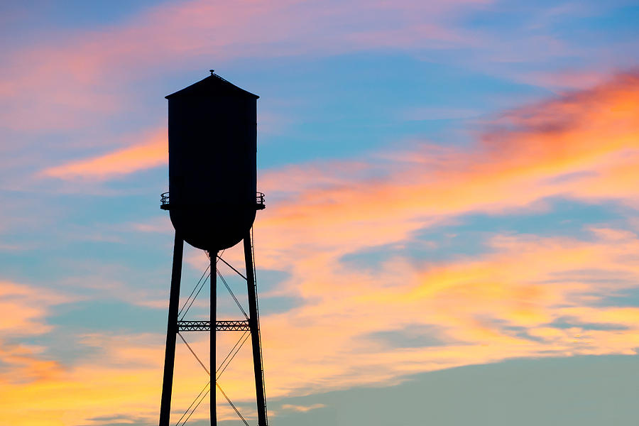 water tower silhouette