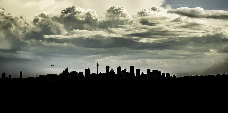 Silhouette of Sydney Photograph by Chris Cousins