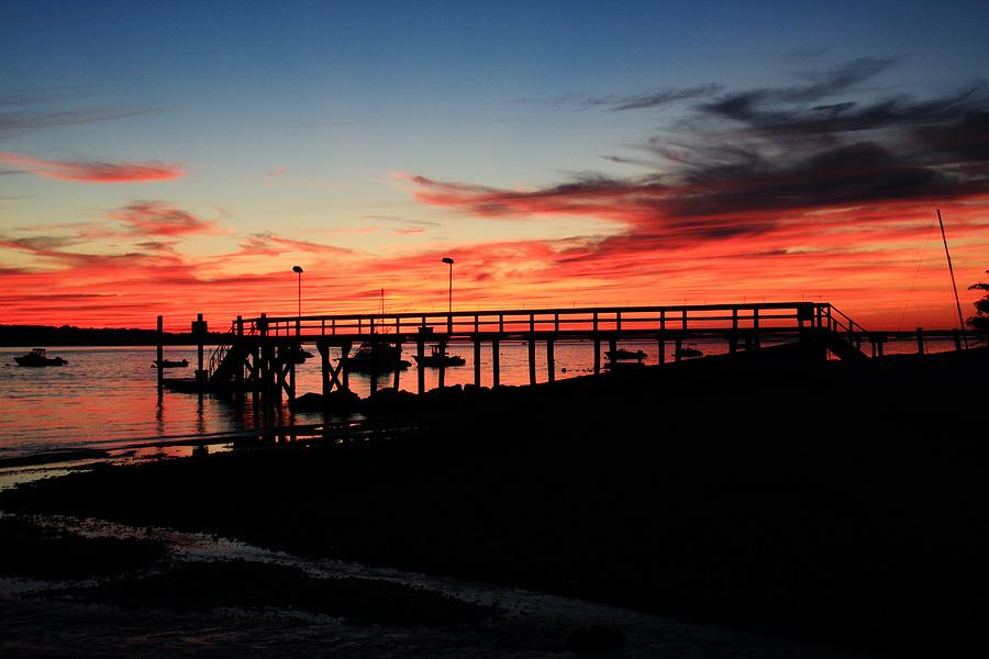 Silhouette Of A Pier Photograph by Karen Silvestri - Fine Art America