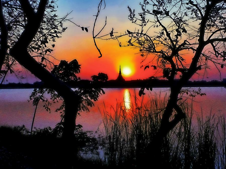 Silhouette Sunset Photograph