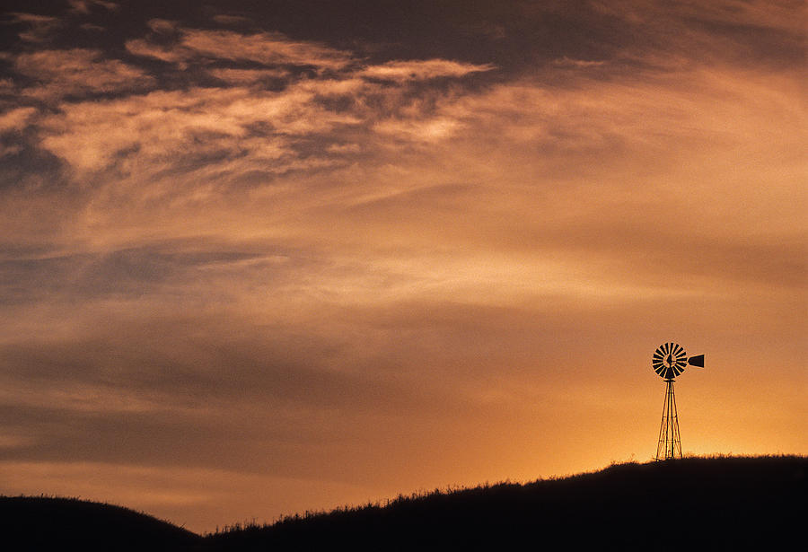 The Silhouette Windmill  Photograph by Doug Davidson