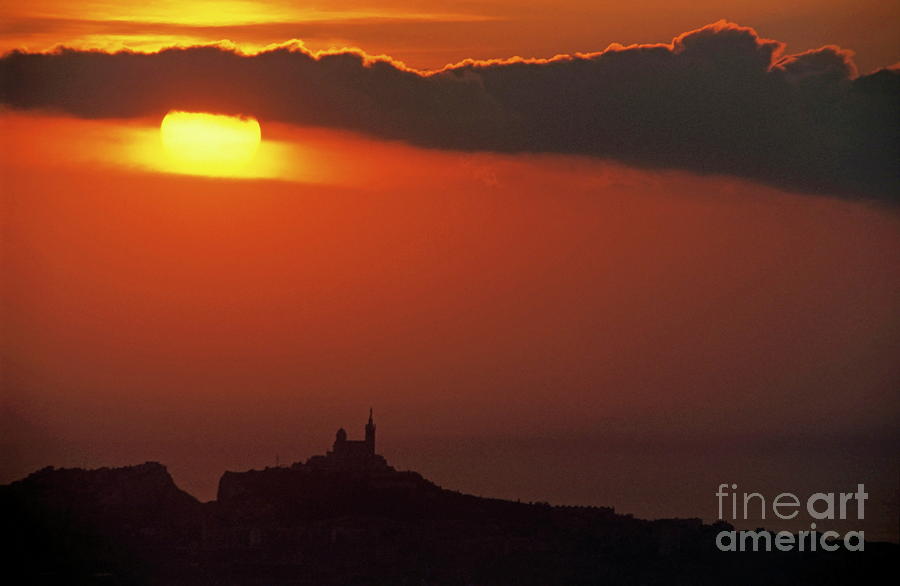 City Photograph - Silhouetted cityscape of Marseille at sunset by Sami Sarkis