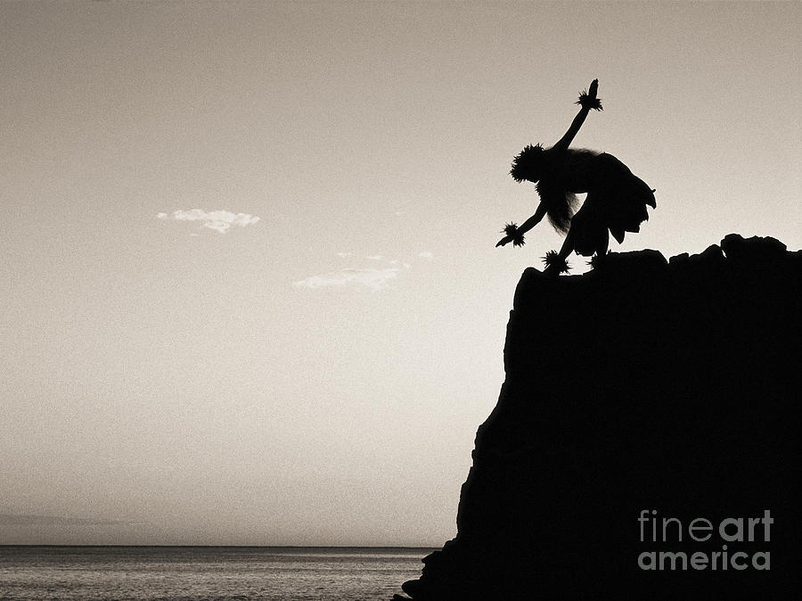 Silhouetted Hula Girl Photograph by William Waterfall - Printscapes