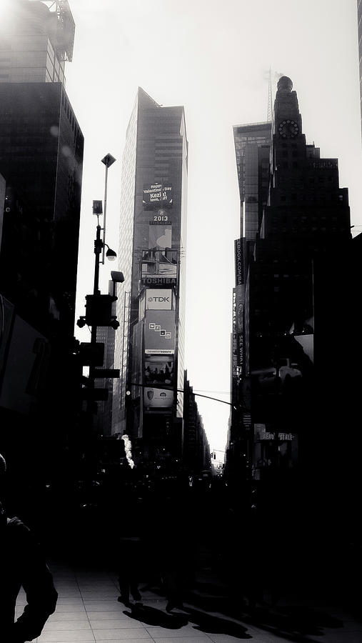 Walking Silhouettes in Times Square Photograph by Christopher Maxum